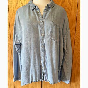 Forever 21+  Chambrey Snap Front Shirt